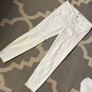 J U S T • B L A C K • weathered white jeans